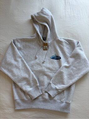 Stussy Gray Wave Opal Hoodie